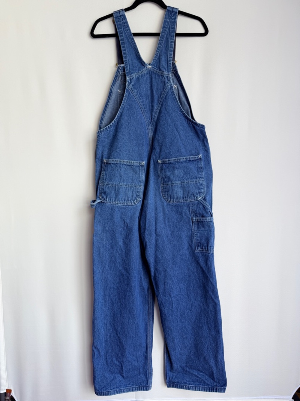 Carhartt Denim Bib Overalls 36x30 – Vintage Workwear Unisex Oversized Fit - Picture 5 of 12
